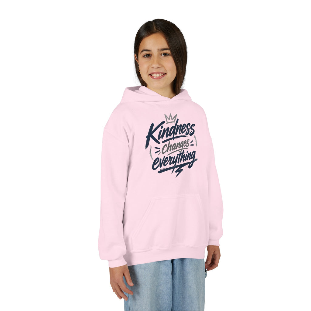 Youth Hoodie – “Kindness Changes Everything” Inspirational Kids Pullover