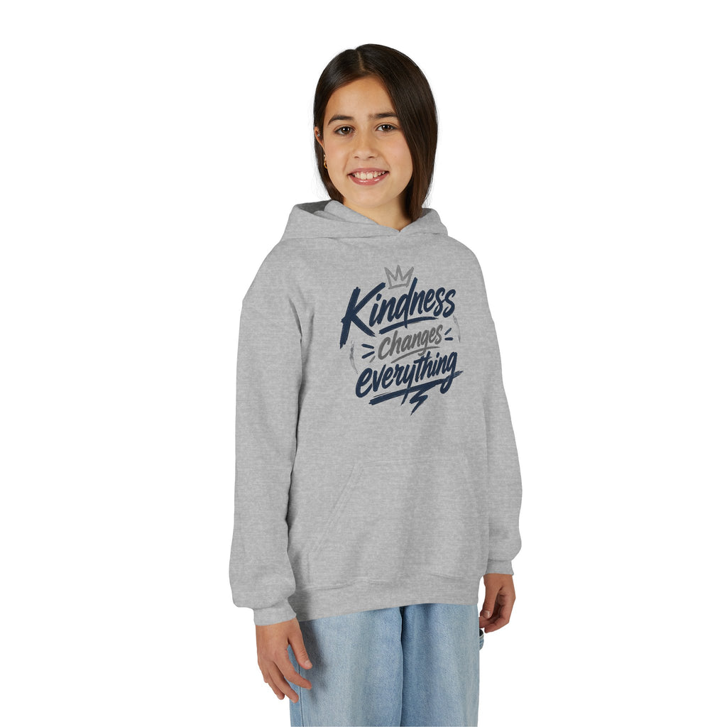 Youth Hoodie – “Kindness Changes Everything” Inspirational Kids Pullover