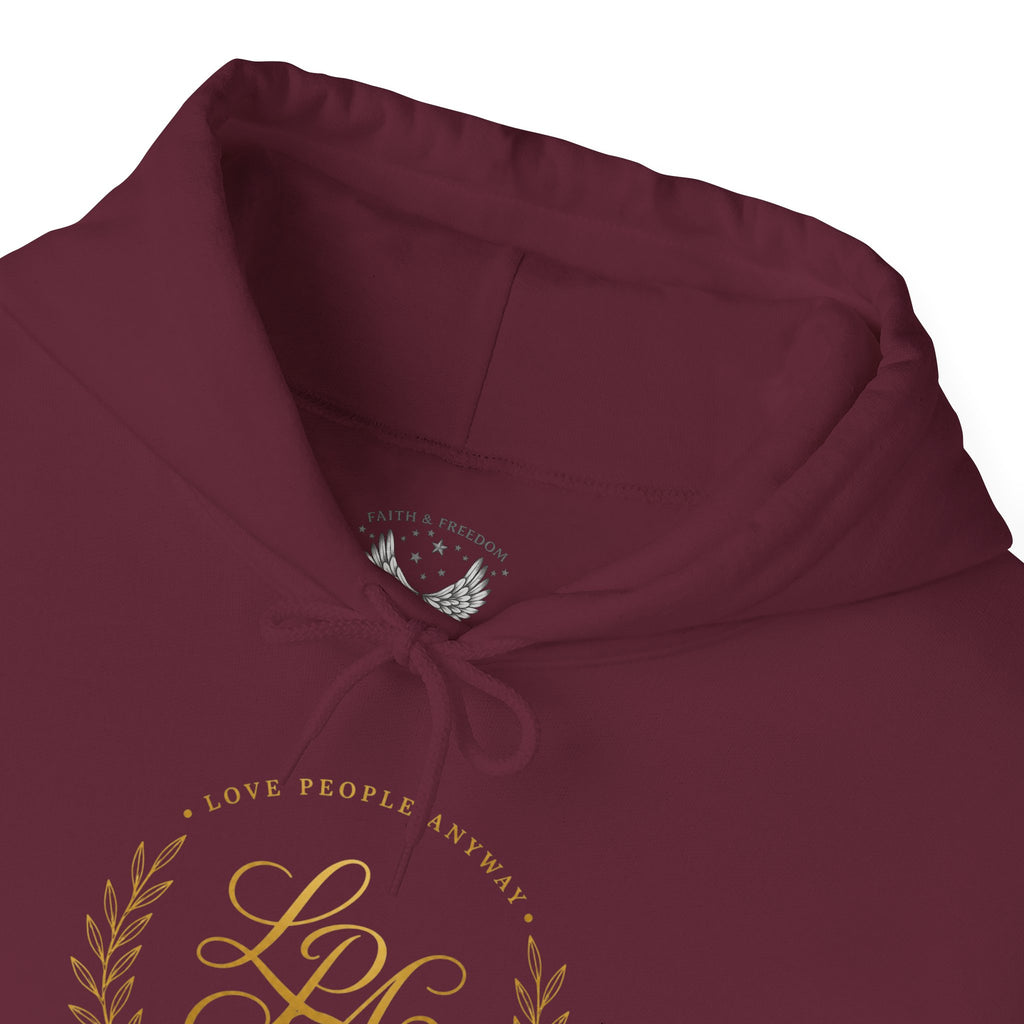 Love People Anyway Hoodie | Inspirational Christian Hooded Sweatshirt | Faith Freedom Creations