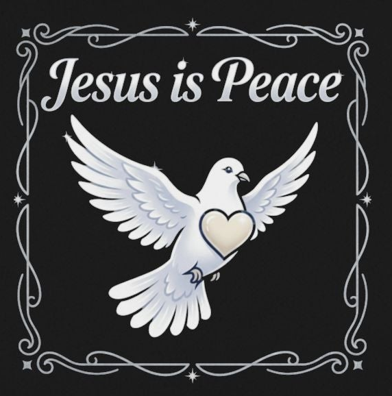 Jesus Is Peace Cropped Hoodie | Christian Dove Hoodie for Women | Faith Graphic Crop Hoodie