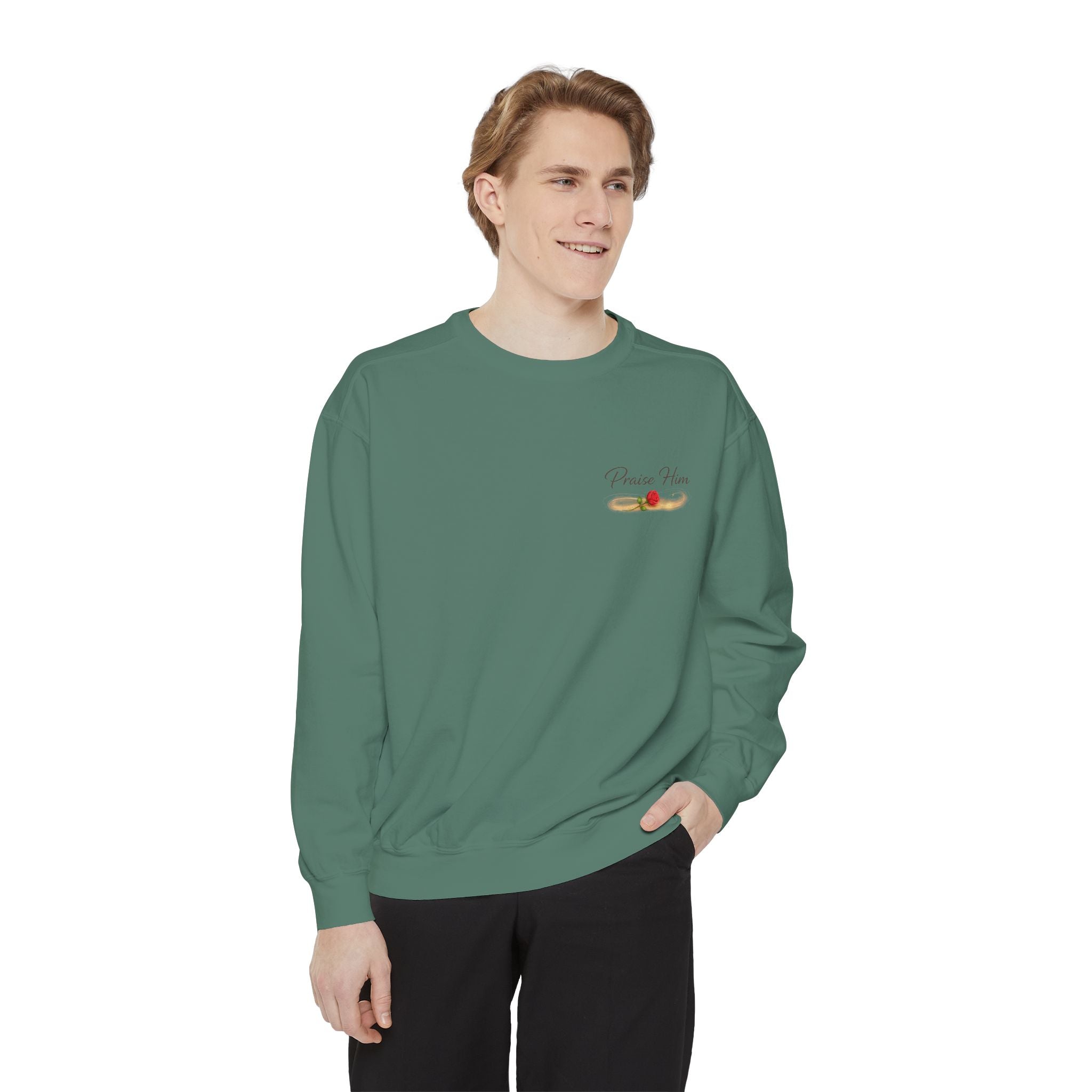 Psalm 34:1 Crewneck Sweatshirt | Inspirational Christian Graphic Sweatshirt | Faith Apparel