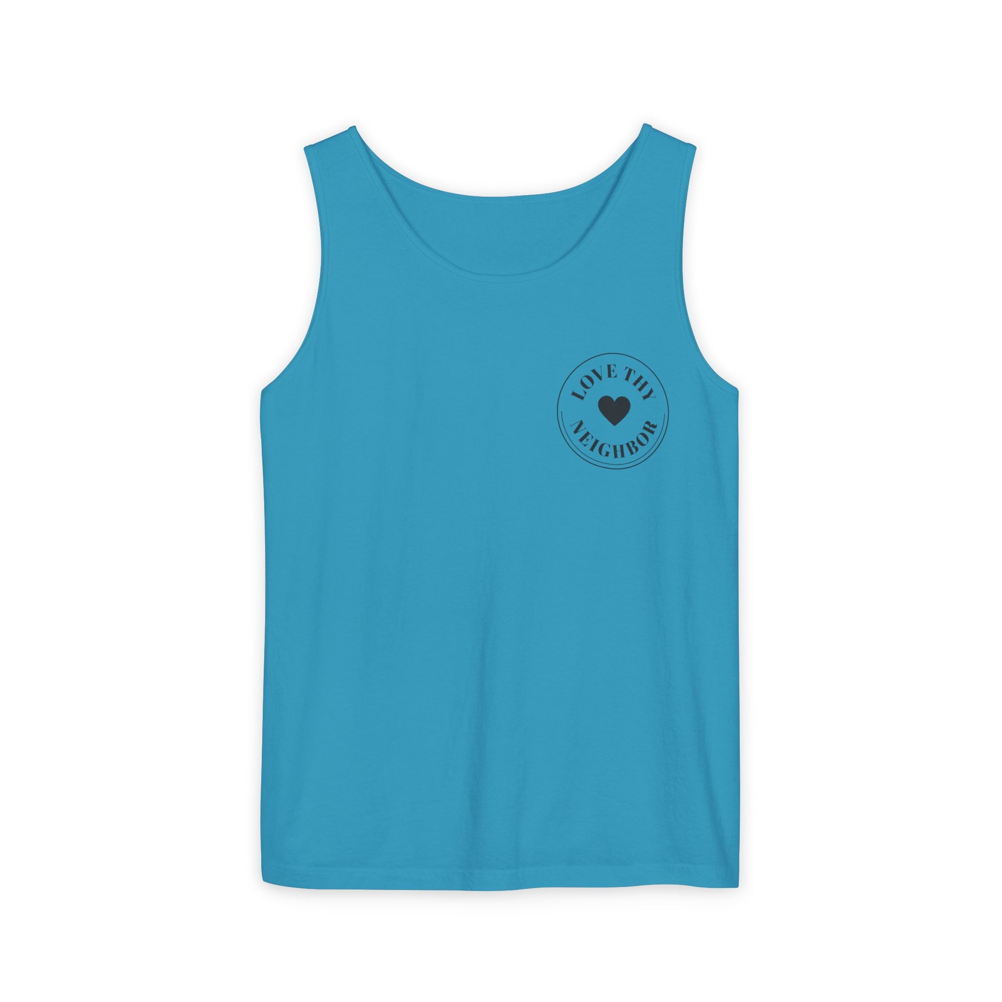 Love Thy Neighbor Anyway Garment-Dyed Tank Top | Vintage Christian Cotton Tank | LPA Monogram Apparel