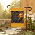 Inspirational Christian garden flag featuring a sunrise shoreline scene with the scripture “For I Know The Plans” in warm peaceful coastal-inspired artwork.