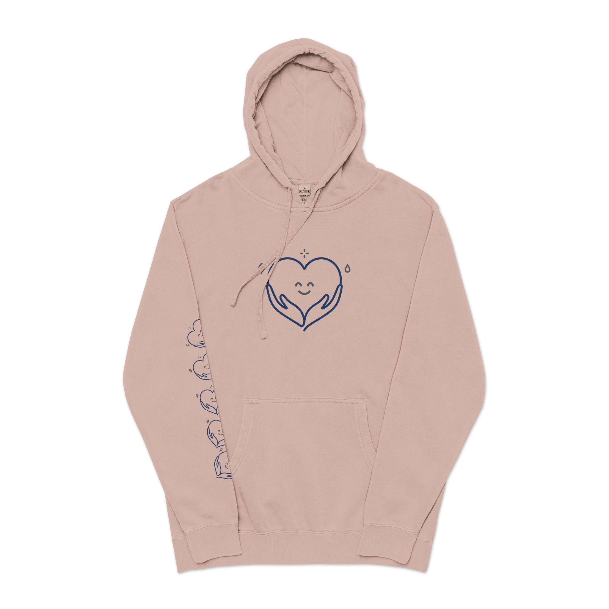 Kindness Changes Everything Hoodie – Heart Graphic Pigment-Dyed Sweatshirt