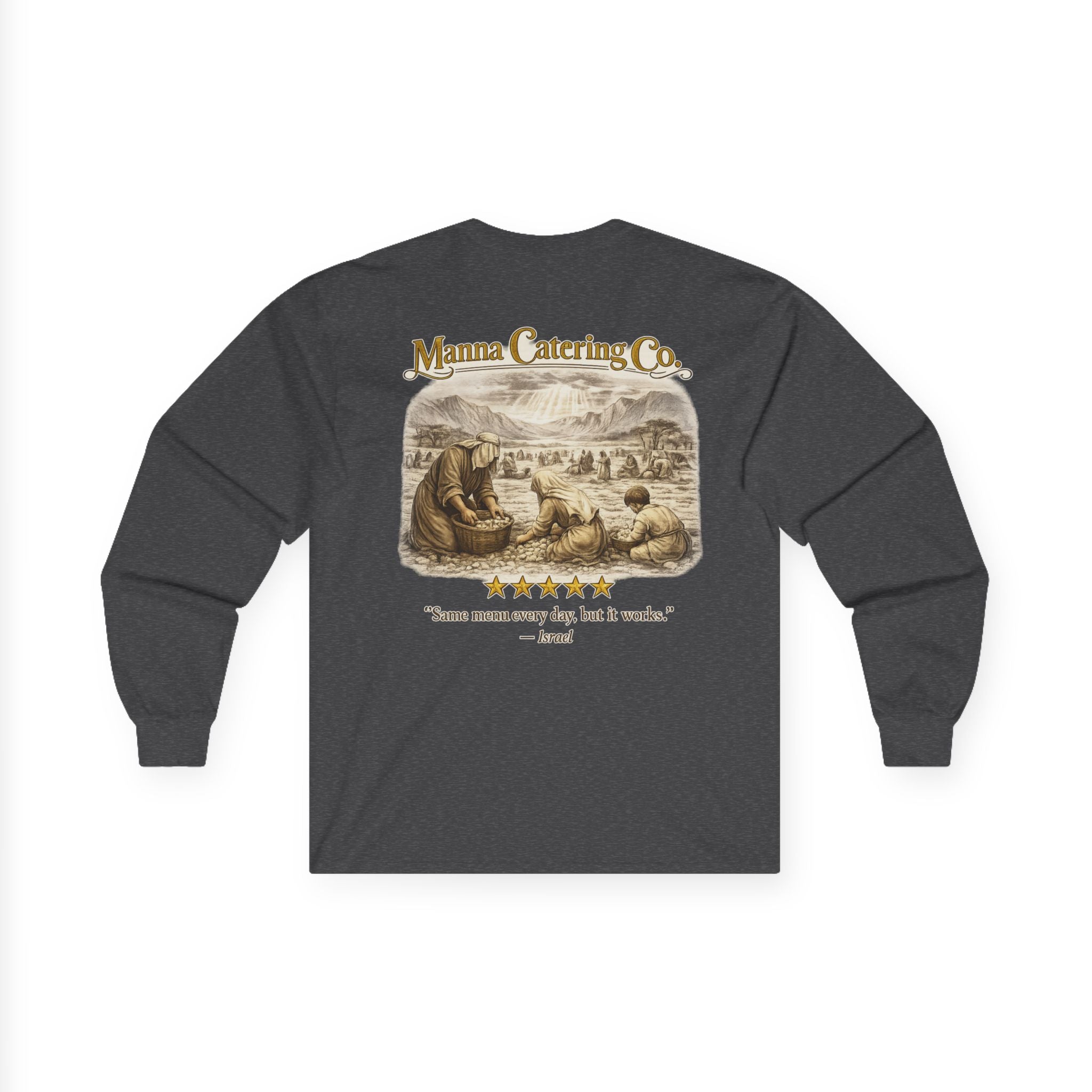 Vintage 'Israelites Review of God's Manna' Long Sleeve Tee