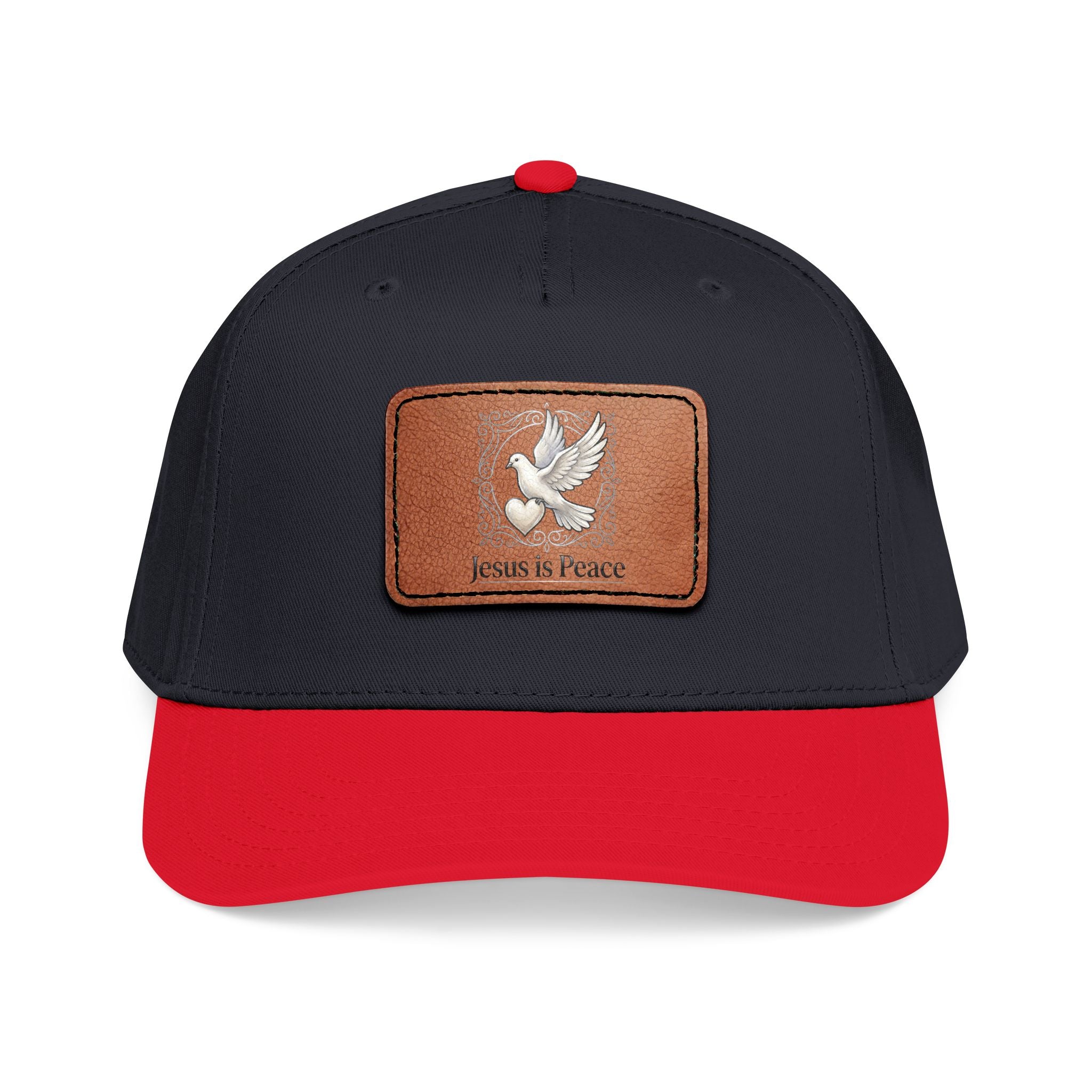 Jesus Is Peace Christian Leather Patch Hat | Dove Faith Baseball Cap | Inspirational Snapback Cap