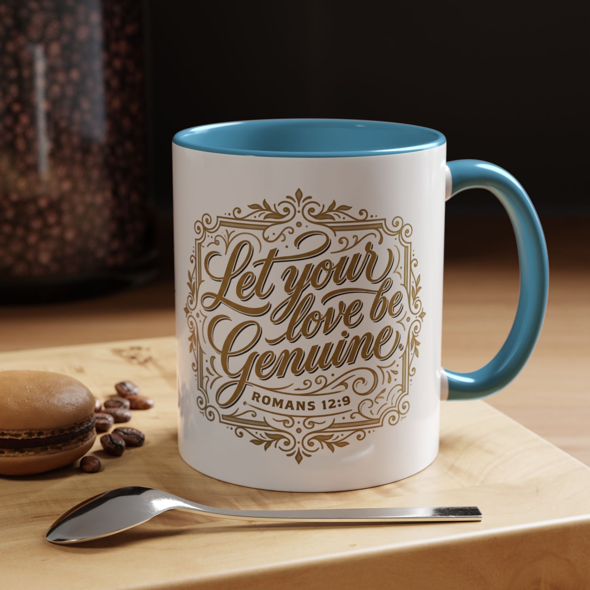 Let Your Love Be Genuine Coffee Mug | Romans 12:9 Christian Mug | Inspirational Faith Gift