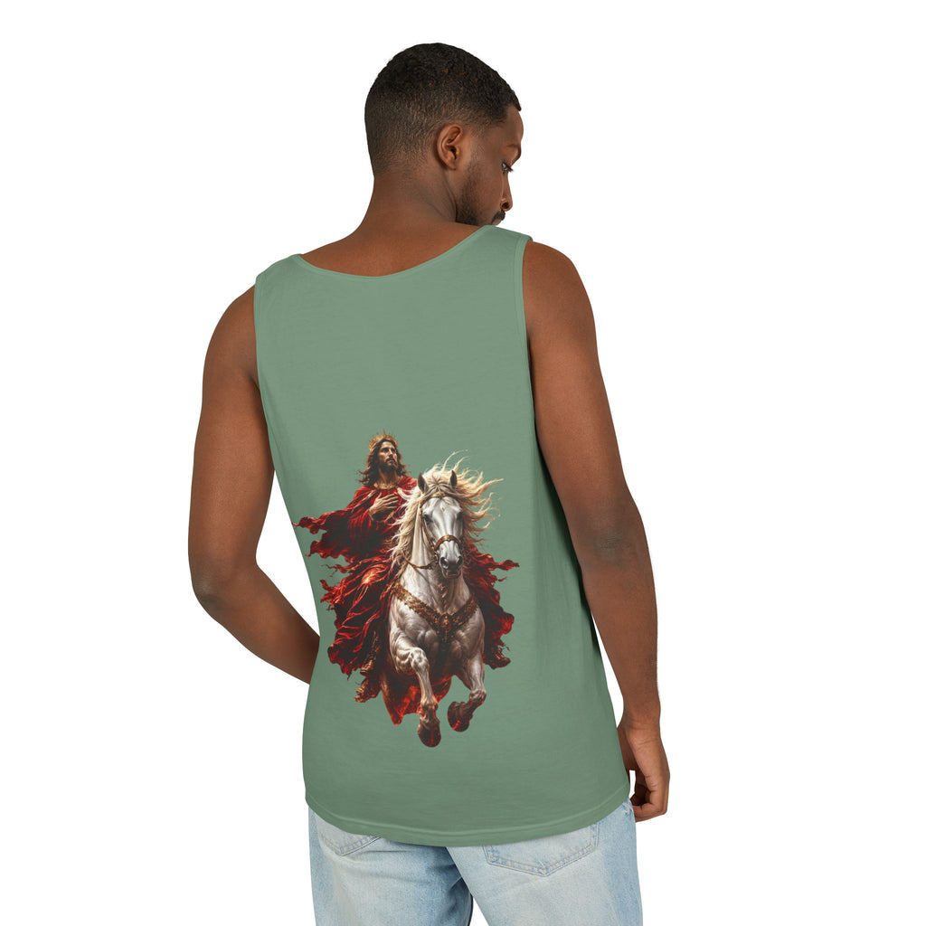 Jesus Second Coming Tank Top | Jesus on White Horse Christian Tank | Inspirational Faith Apparel
