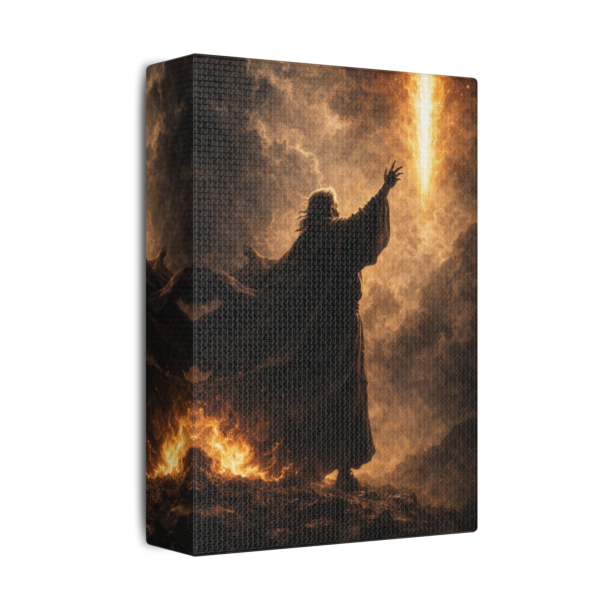 Biblical Moses Canvas Wall Art — 'Parting the Red Sea' Satin Print