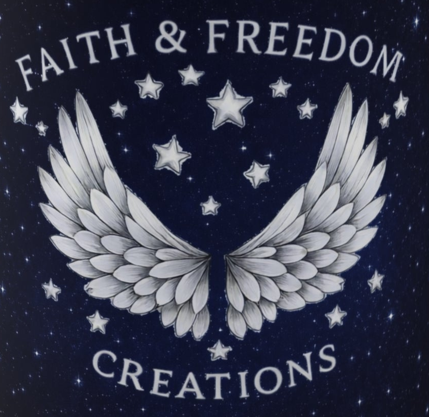Faith & Freedom Creations Silver Wings Logo Coffee Mug | 11 oz Ceramic Christian Mug | Inspirational Gift
