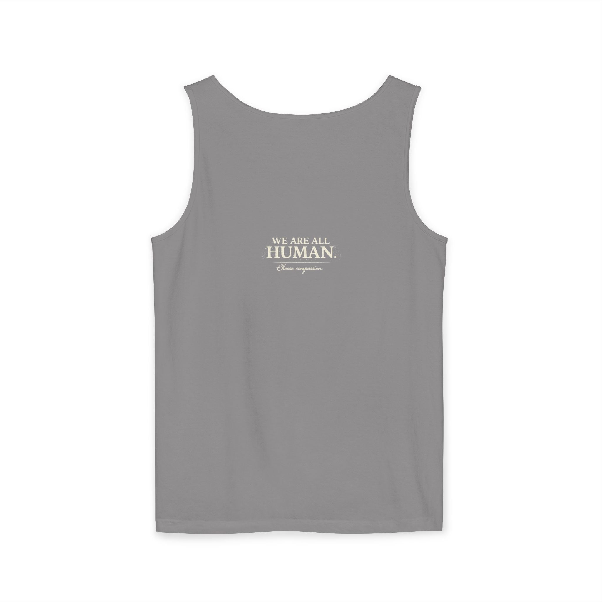 “Every Heart Beats the Same” Vintage Surf Tank Top – Garment-Dyed Coastal Unity Tank