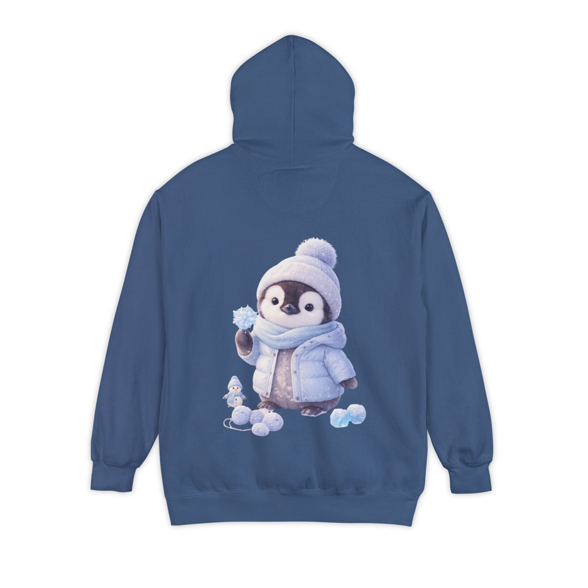 Penguin Winter Hoodie — Cute Baby Penguin in Beanie & Scarf