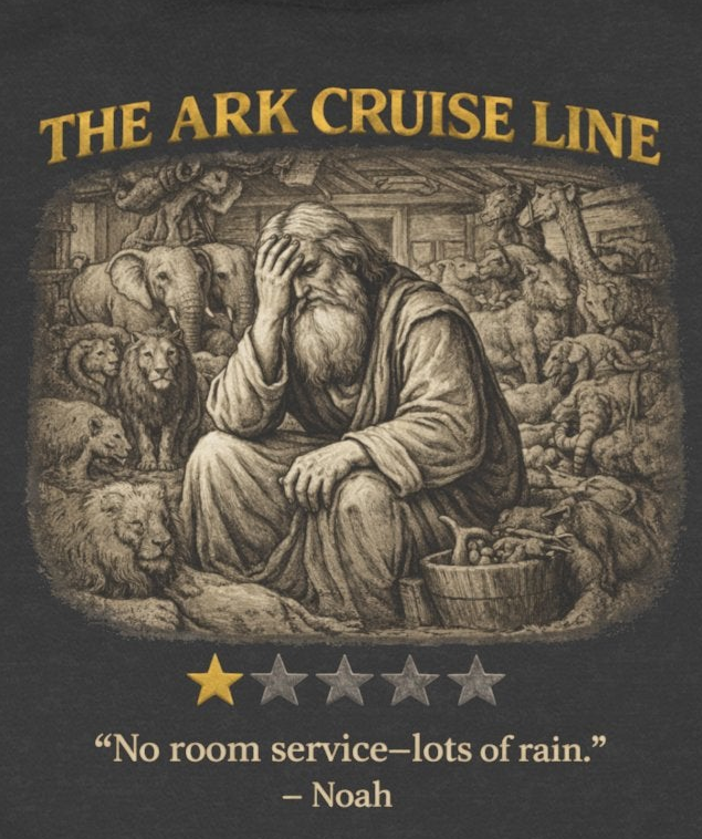 Noah’s Ark – Fleece Hoodie | “The Ark Cruise Line” Vintage Graphic – Five-Star Faith Series