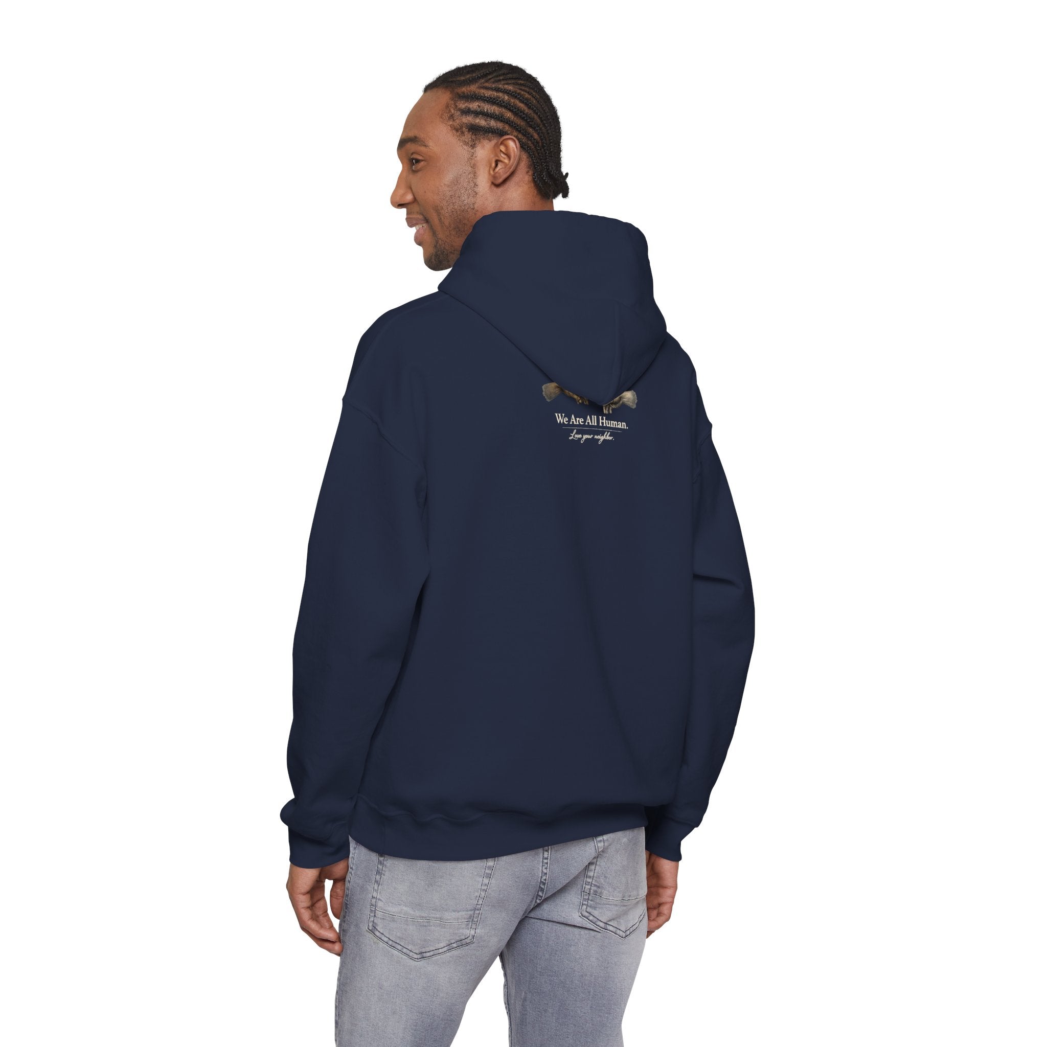 “Love People Anyway” Hoodie – Inspirational Script Graphic Sweatshirt | Compassion Message Pullover
