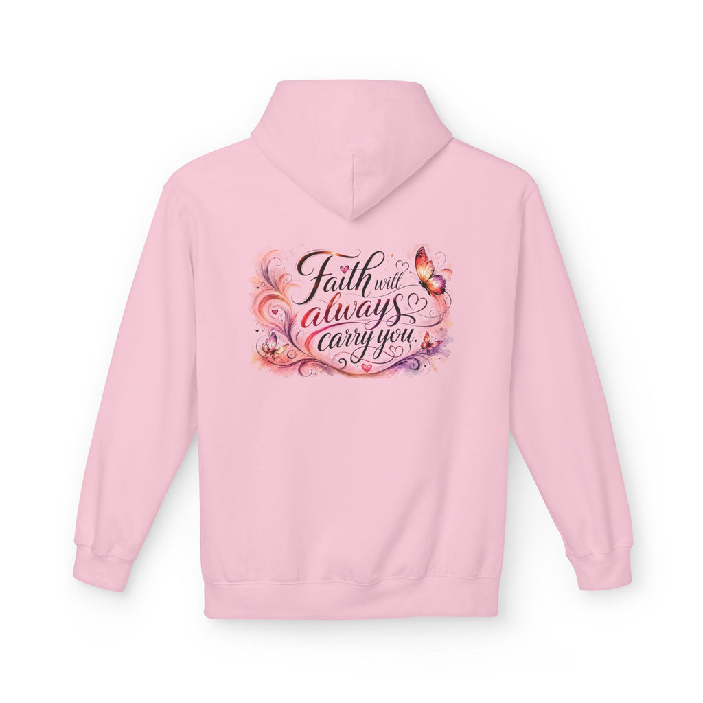 Faith Will Always Carry You Hoodie | Butterfly Christian Inspirational Pullover
