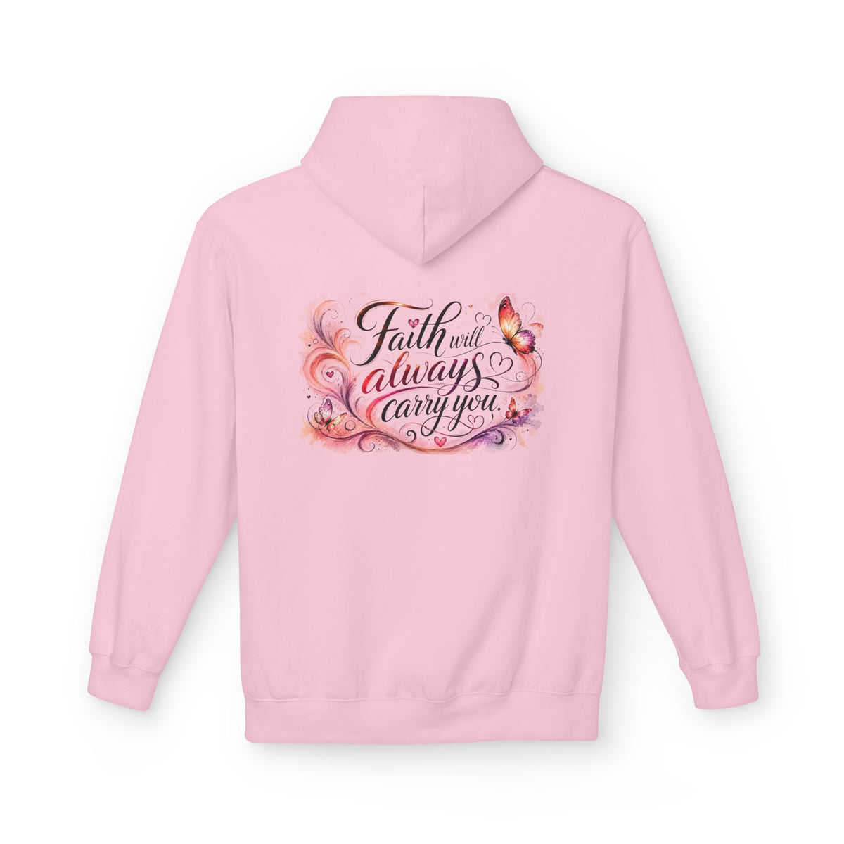 Faith Will Always Carry You Hoodie | Butterfly Christian Inspirational Pullover