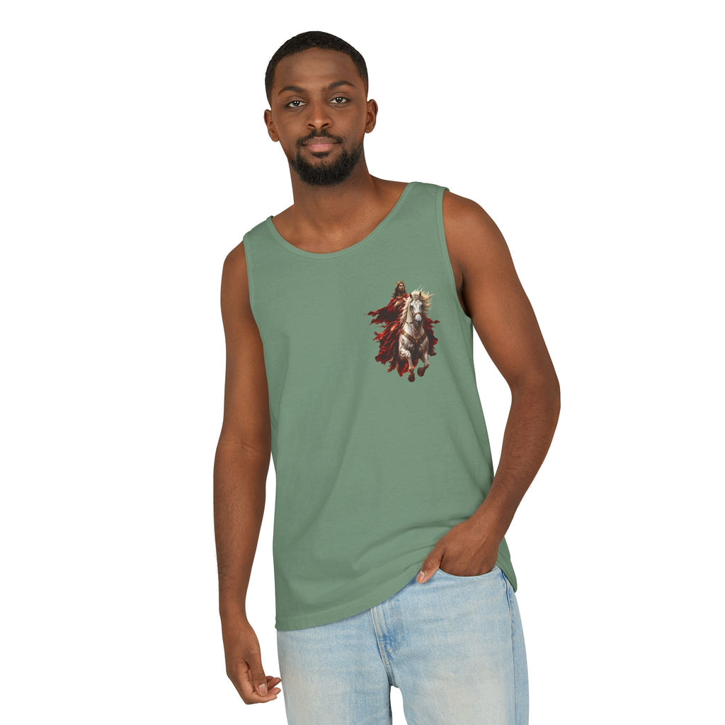 Jesus Second Coming Tank Top | Jesus on White Horse Christian Tank | Inspirational Faith Apparel