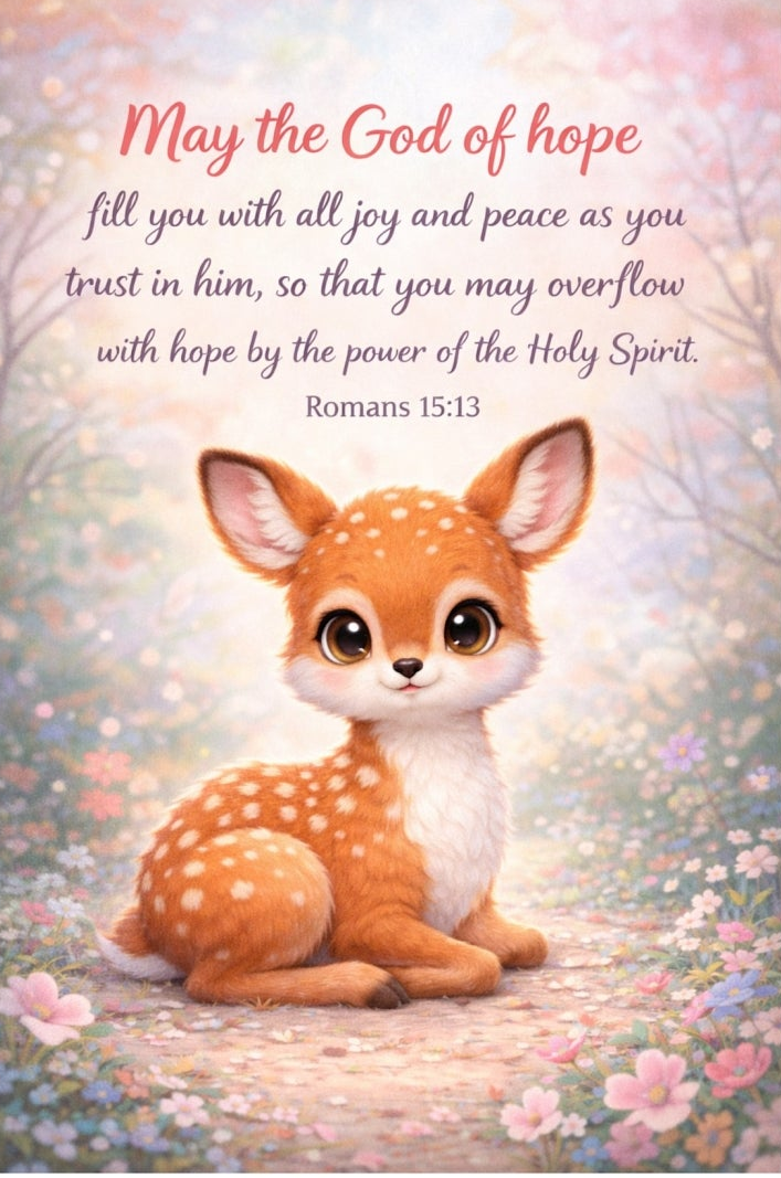 Framed artwork with a deer illustration and inspirational text on a white background