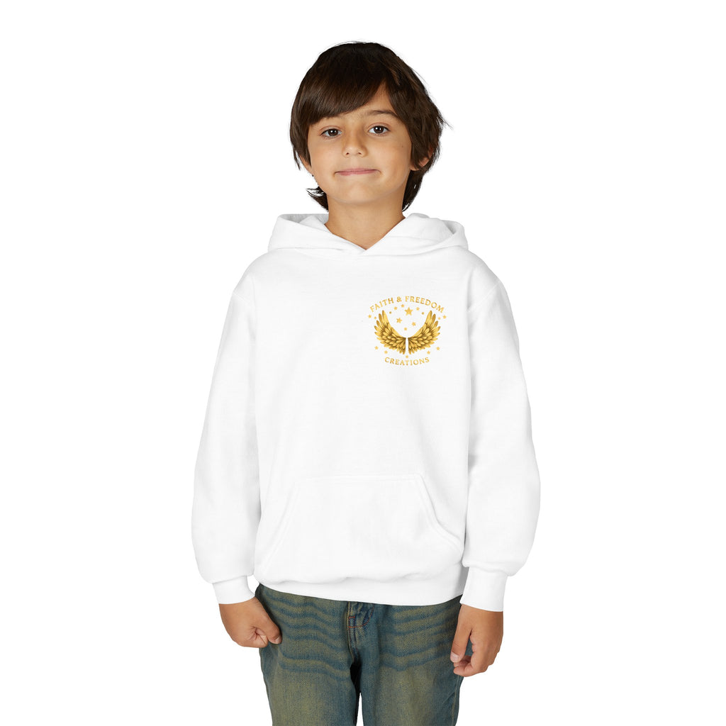 Youth “Be Kind to One Another” Hoodie – Cute Bunny Night Sky Scripture Sweatshirt