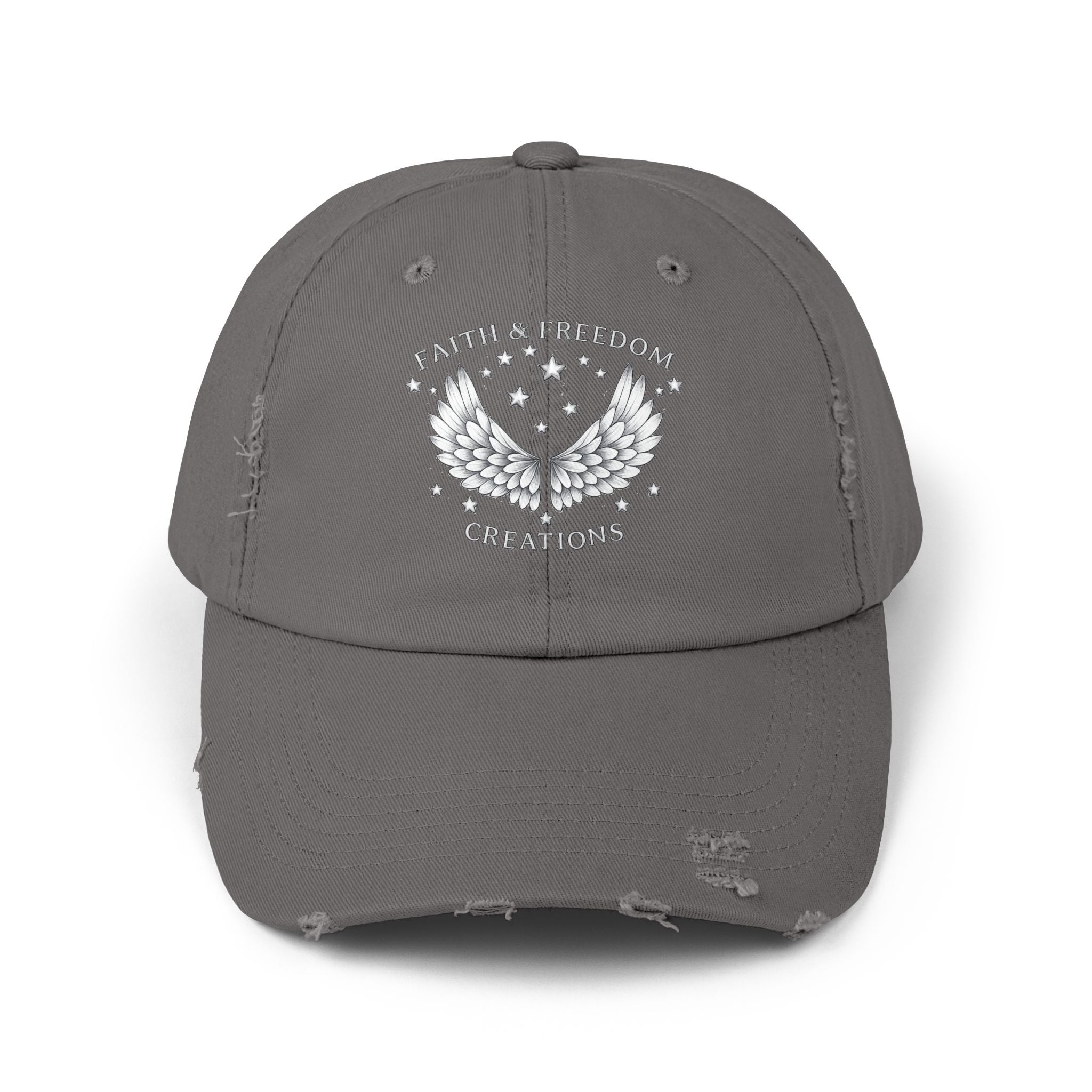 Faith & Freedom – Distressed Cap | Silver Wings Vintage Hat