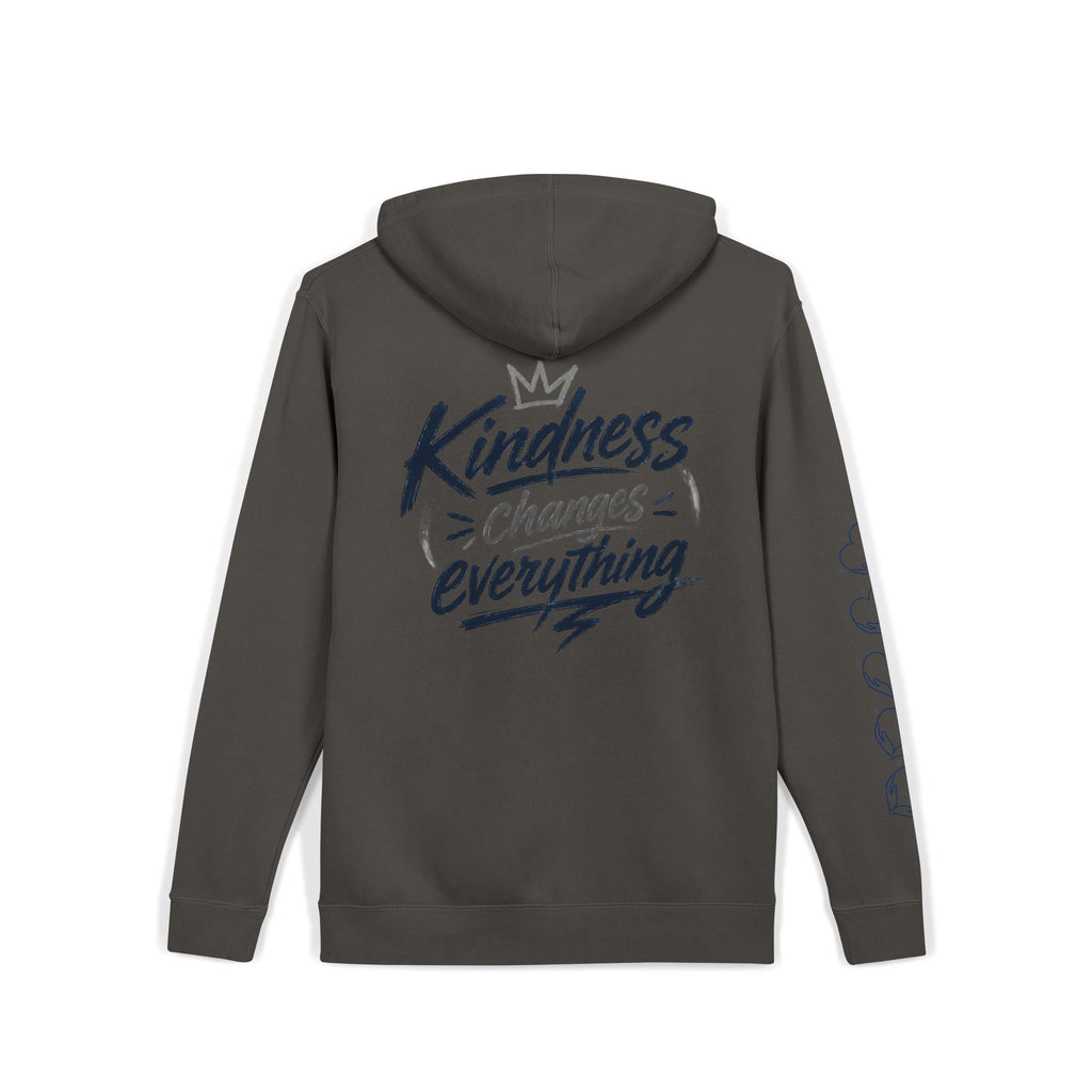 Kindness Changes Everything Hoodie – Heart Graphic Pigment-Dyed Sweatshirt