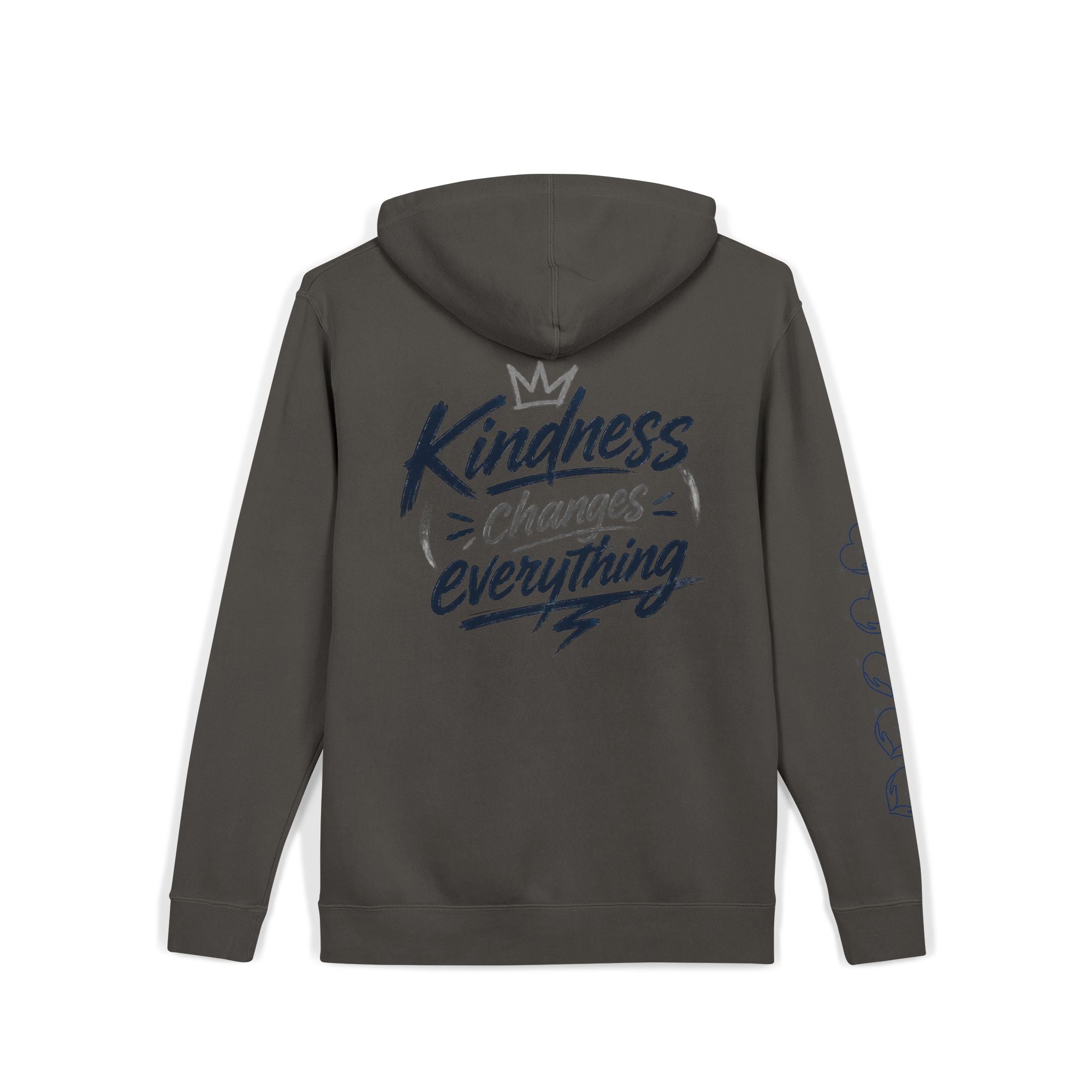 Kindness Changes Everything Hoodie – Heart Graphic Pigment-Dyed Sweatshirt