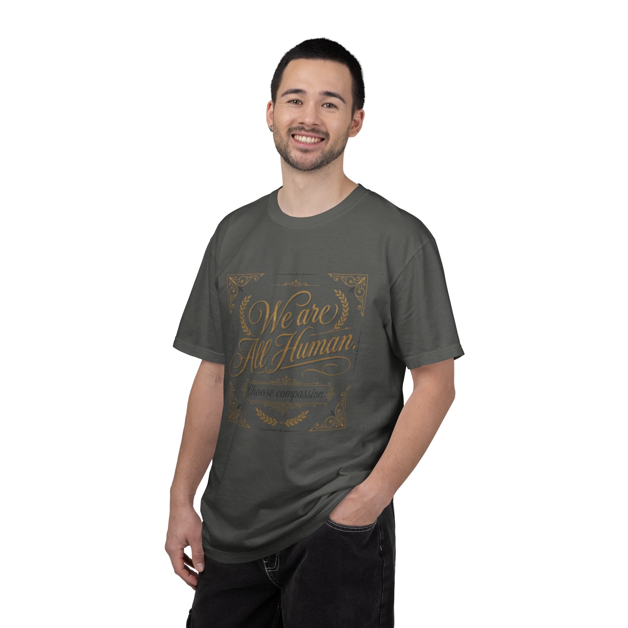We Are All Human T-Shirt – “Choose Compassion” Inspirational Graphic Tee