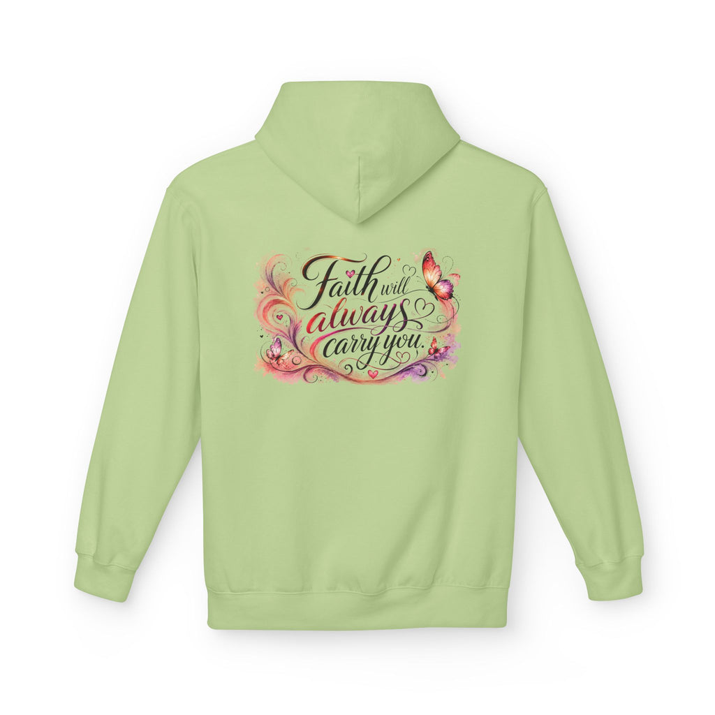Faith Will Always Carry You Hoodie | Butterfly Christian Inspirational Pullover