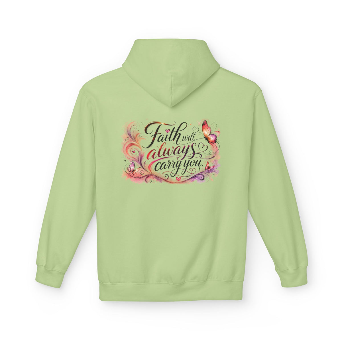 Faith Will Always Carry You Hoodie | Butterfly Christian Inspirational Pullover