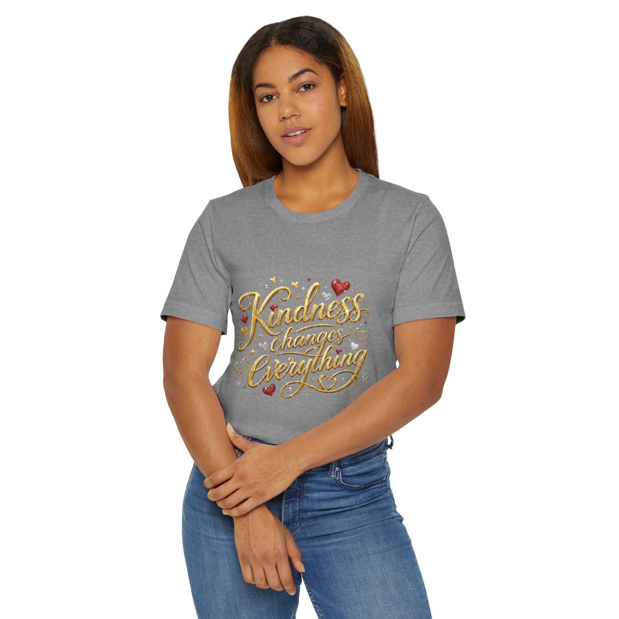 Kindness Changes Everything T-Shirt | Inspirational Script Graphic Tee | Soft Everyday Kindness Shirt