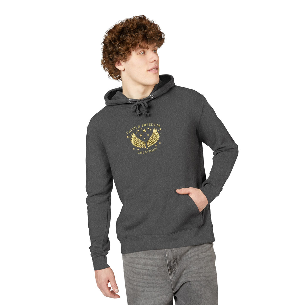 Sarah – French Terry Hoodie | “Laughed at First. Believed in the End.” Portrait Graphic – Five-Star Faith Series