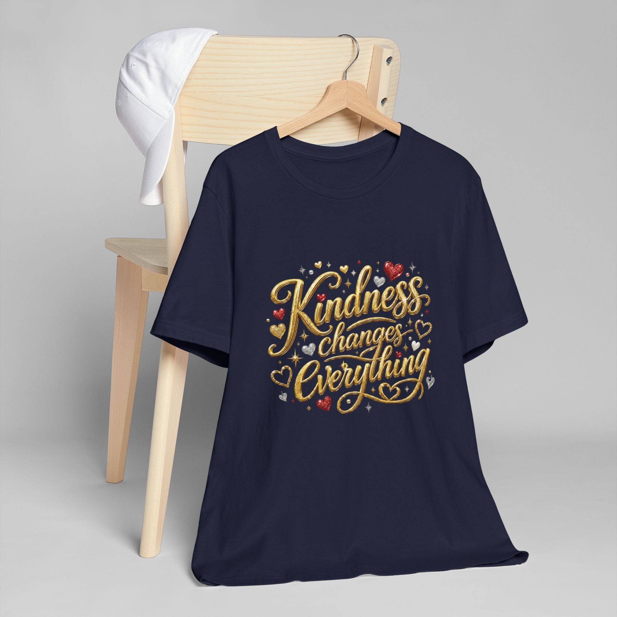 Kindness Changes Everything T-Shirt | Inspirational Script Graphic Tee | Soft Everyday Kindness Shirt