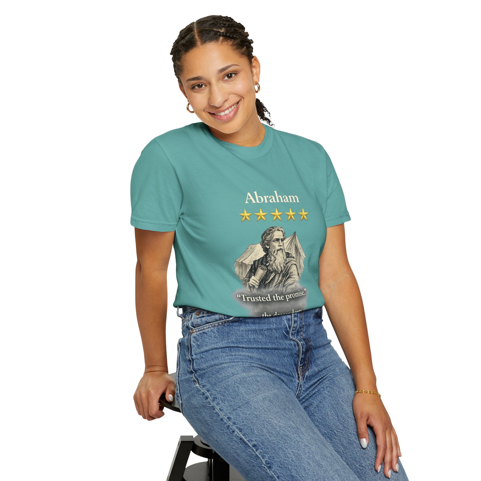 Abraham – Vintage T-Shirt | “I Trusted the Promise” Graphic – Five-Star Faith Series