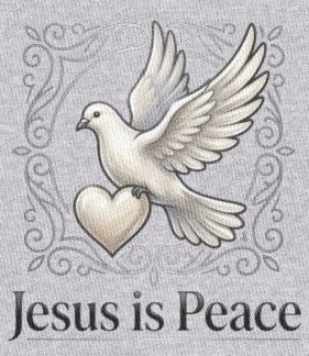 Jesus Is Peace Christian Sweatshorts | Dove Faith Lounge Shorts | Cozy Christian Apparel