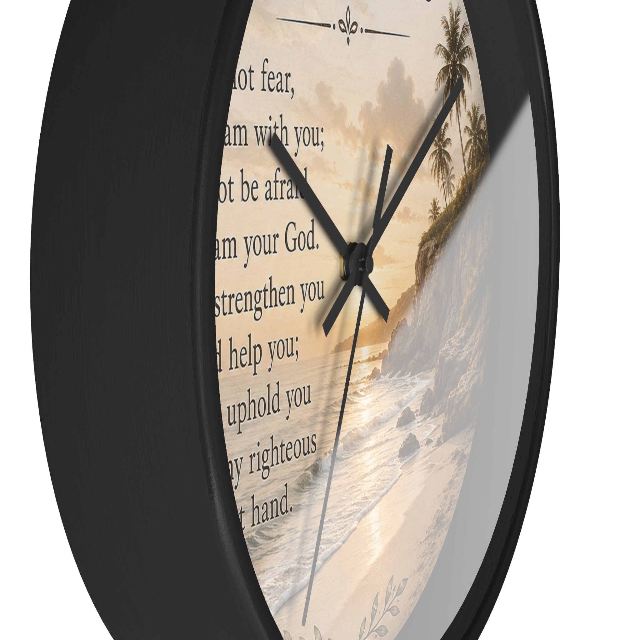 Isaiah 41:10 Wall Clock | Inspirational Christian Scripture Clock | Faith Home Decor