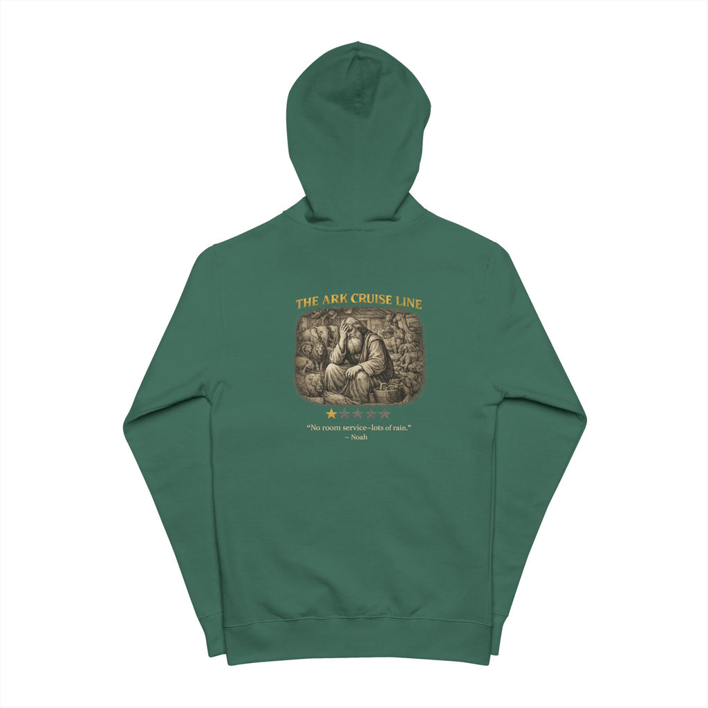 Noah’s Ark – Zip-Up Hoodie | “Ark Cruise Line” Vintage Graphic – Five-Star Faith Series
