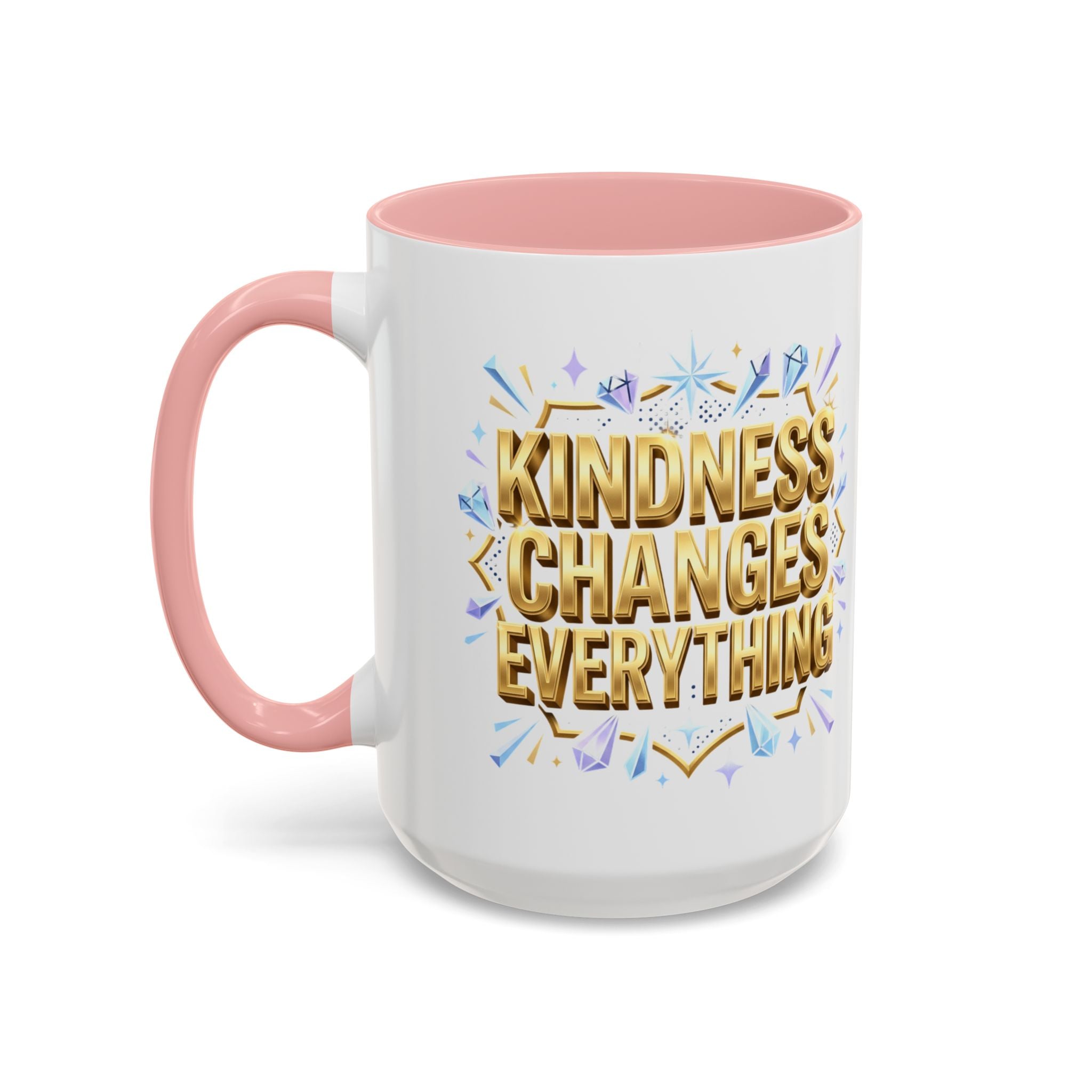 Gold-Kindness Changes Everything Coffee Mug | Inspirational Gold Script Mug | Faith Freedom Creations