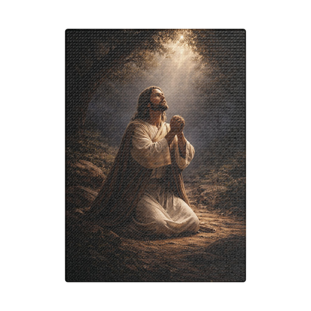 Prayer of Christ Canvas — Jesus in Prayer Wall Art | Christian Faith Decor