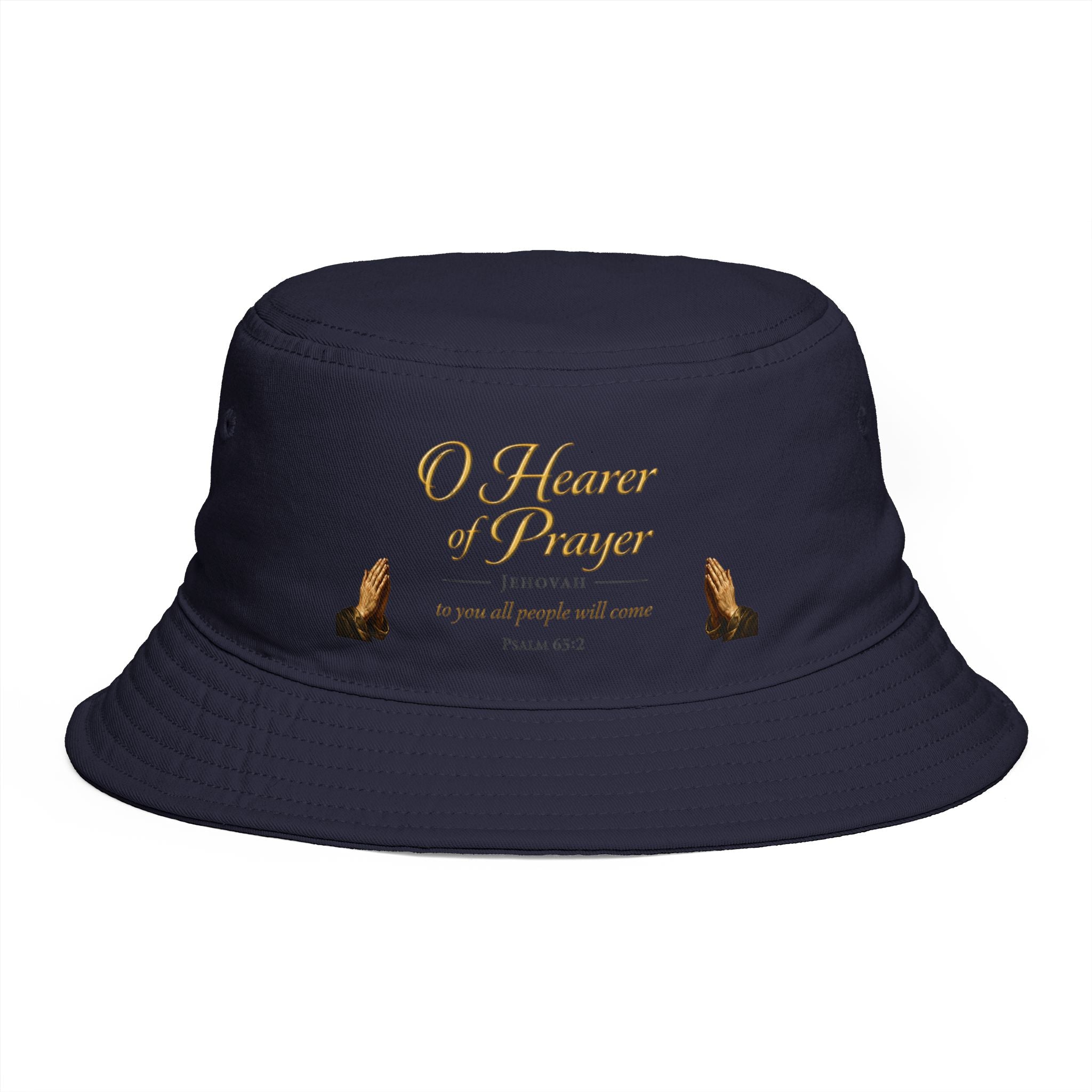O Hearer of Prayer Bucket Hat – Psalm 65:2 Faith-Inspired Scripture Hat | Faith & Freedom Creations