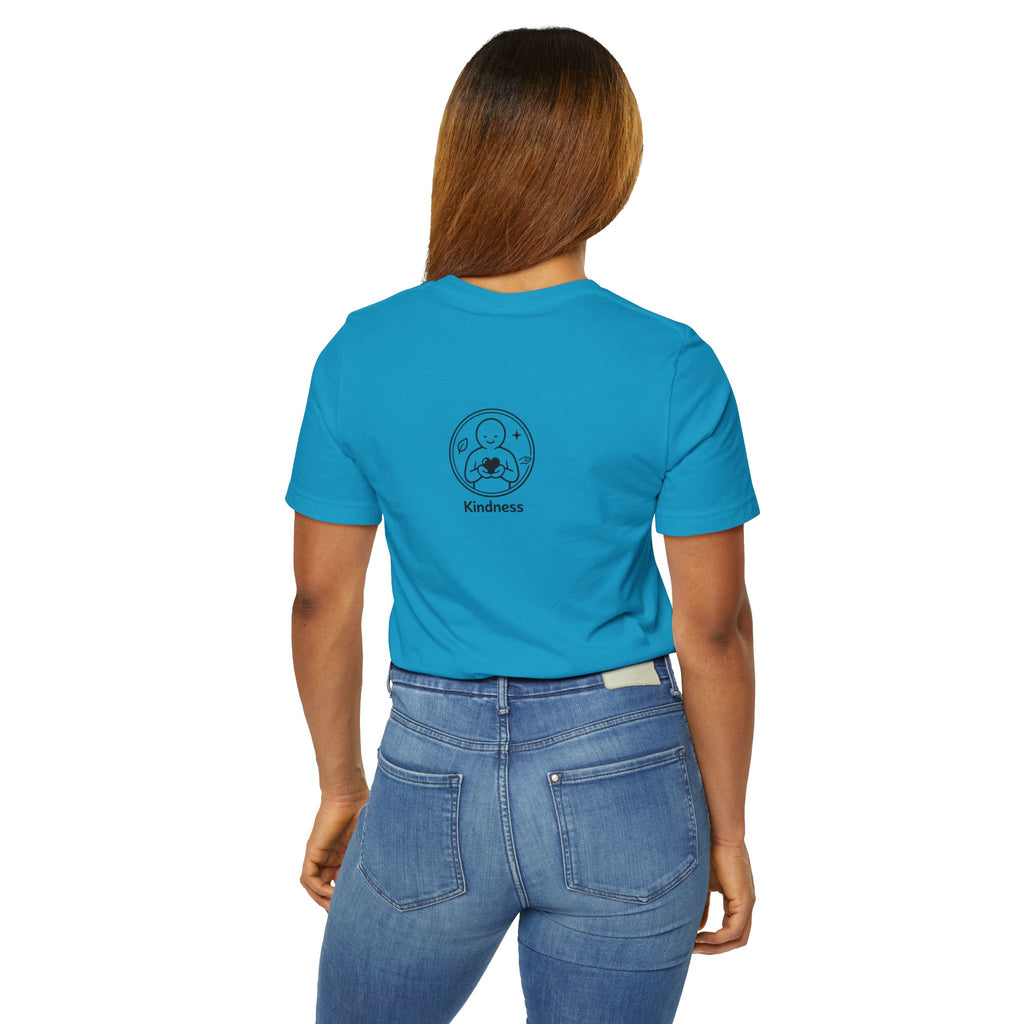 Kindness Minimalist T-Shirt | Inspirational Heart Emblem Tee | Soft Everyday Graphic Shirt