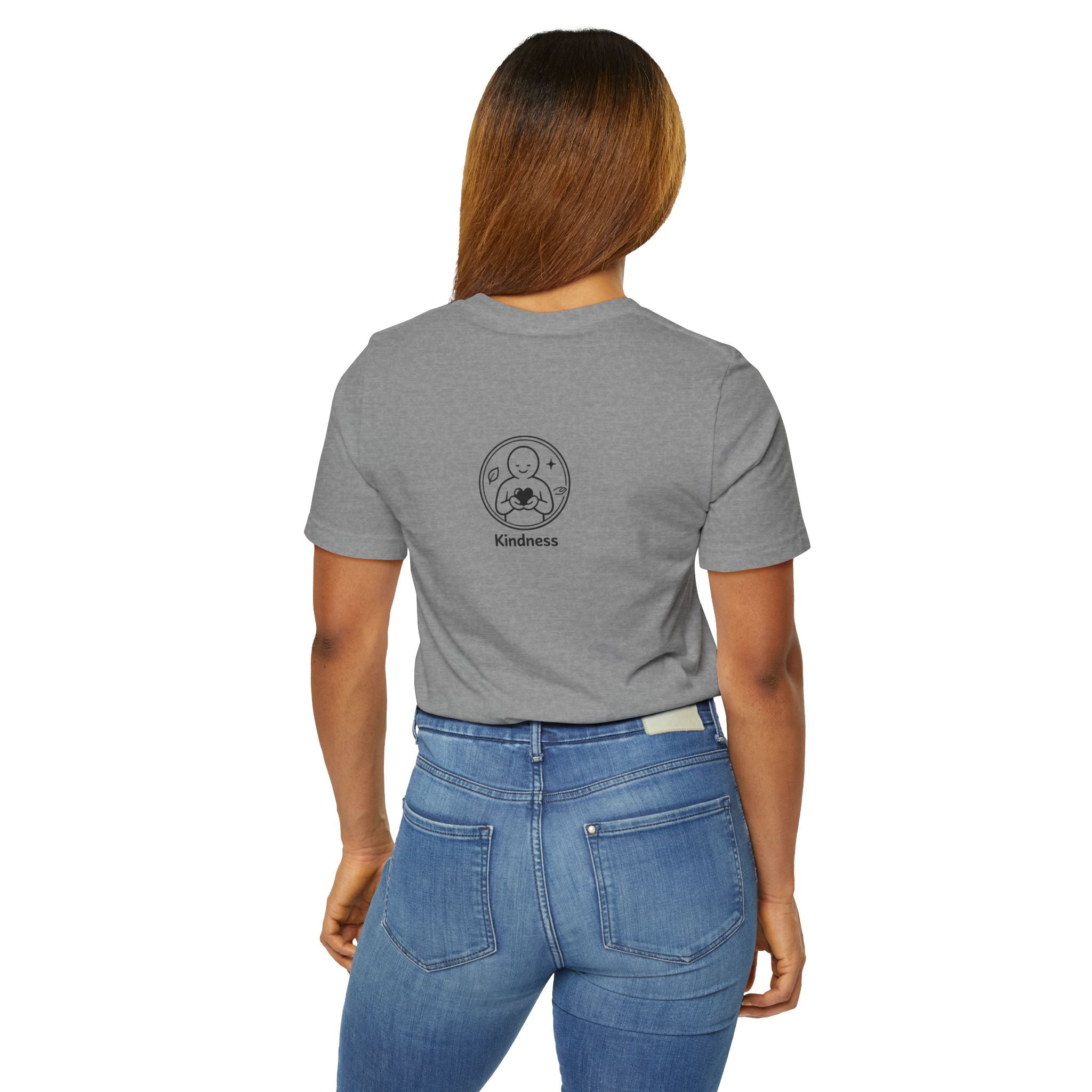 Kindness Minimalist T-Shirt | Inspirational Heart Emblem Tee | Soft Everyday Graphic Shirt