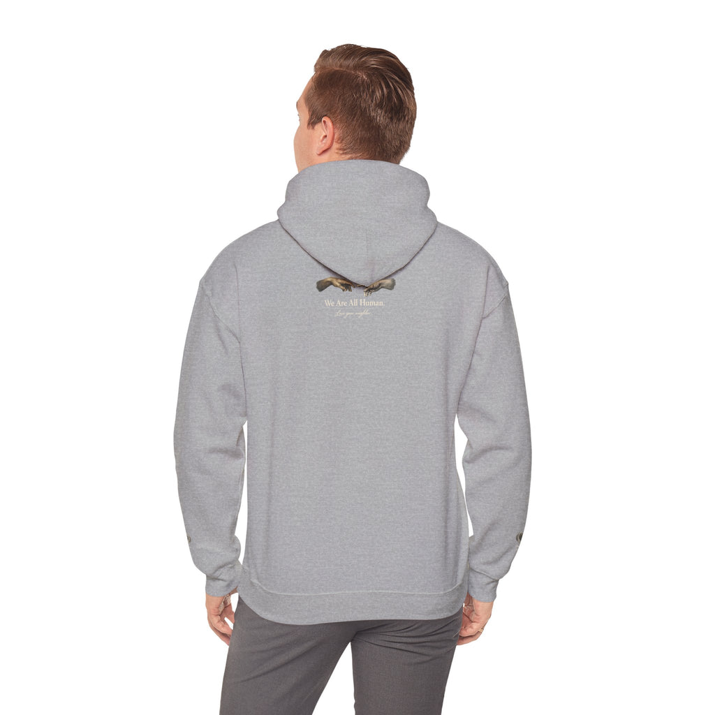 “Love People Anyway” Hoodie – Inspirational Script Graphic Sweatshirt | Compassion Message Pullover