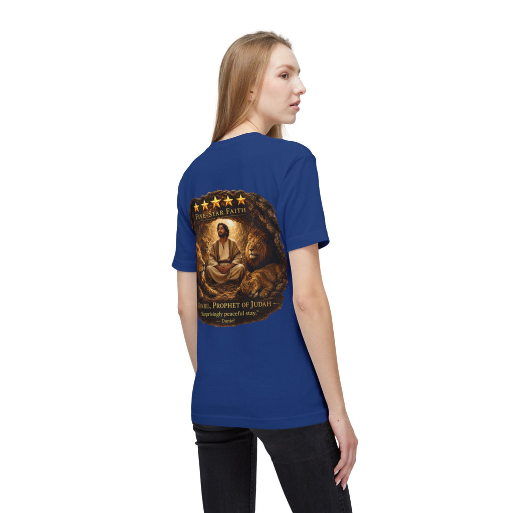 Daniel Review "Stay" Christian T-Shirt — Faith-Based Lion Design