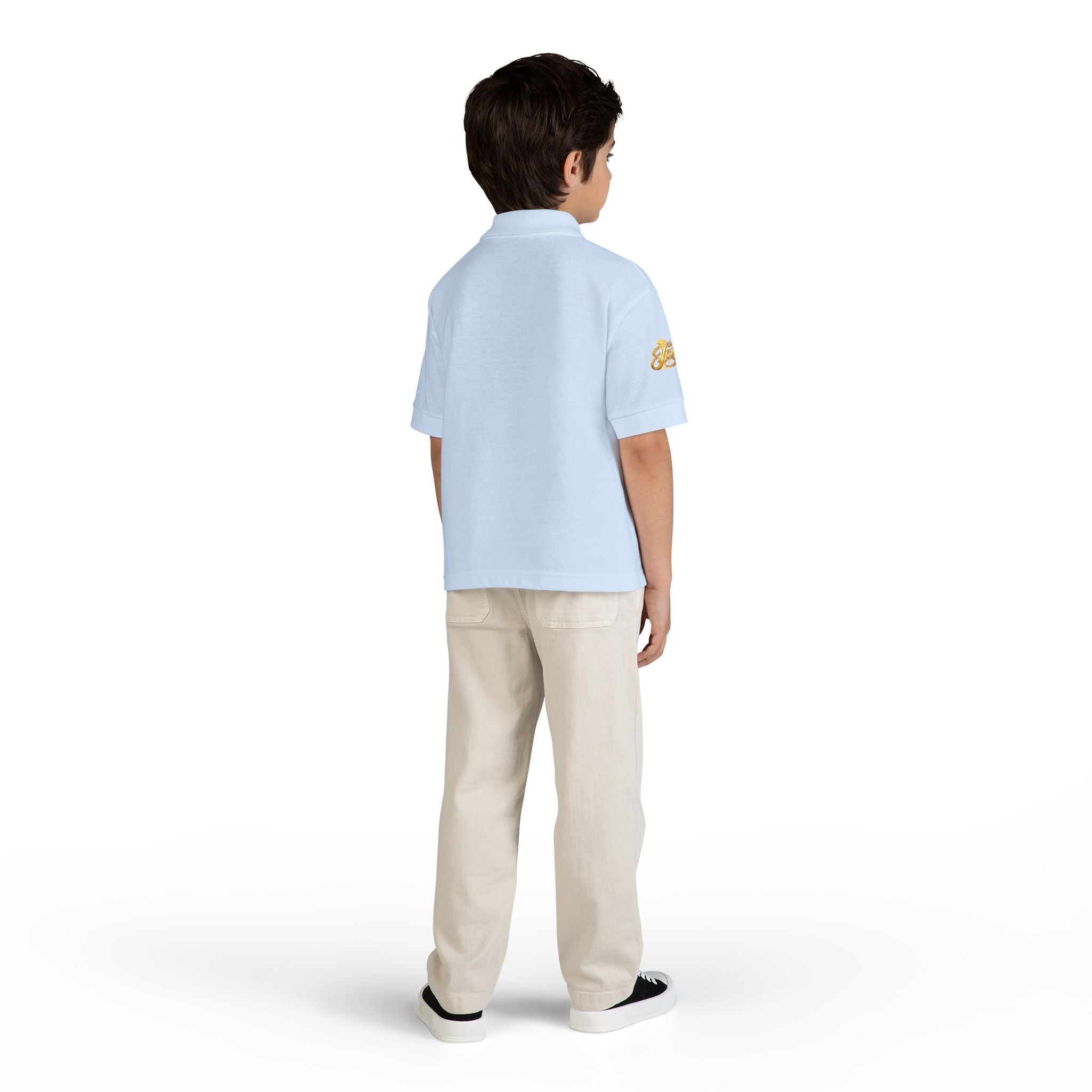 Kids Jesus Gold Nugget Polo – Youth Christian Faith Shirt | Church & Dress Casual Polo
