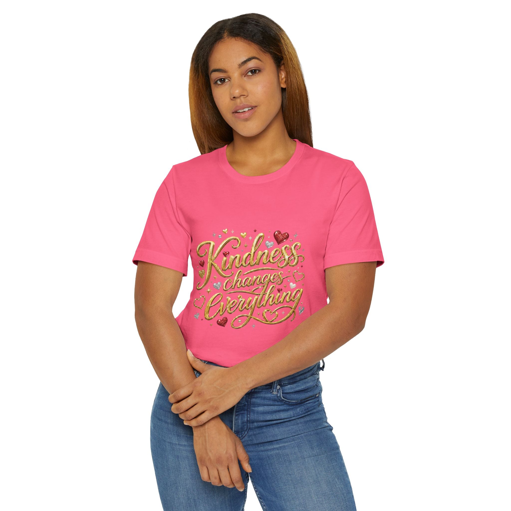 Kindness Changes Everything T-Shirt | Inspirational Script Graphic Tee | Soft Everyday Kindness Shirt