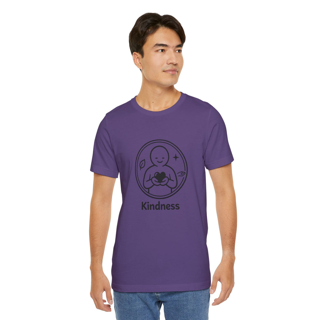 Kindness Minimalist T-Shirt | Inspirational Heart Emblem Tee | Soft Everyday Graphic Shirt