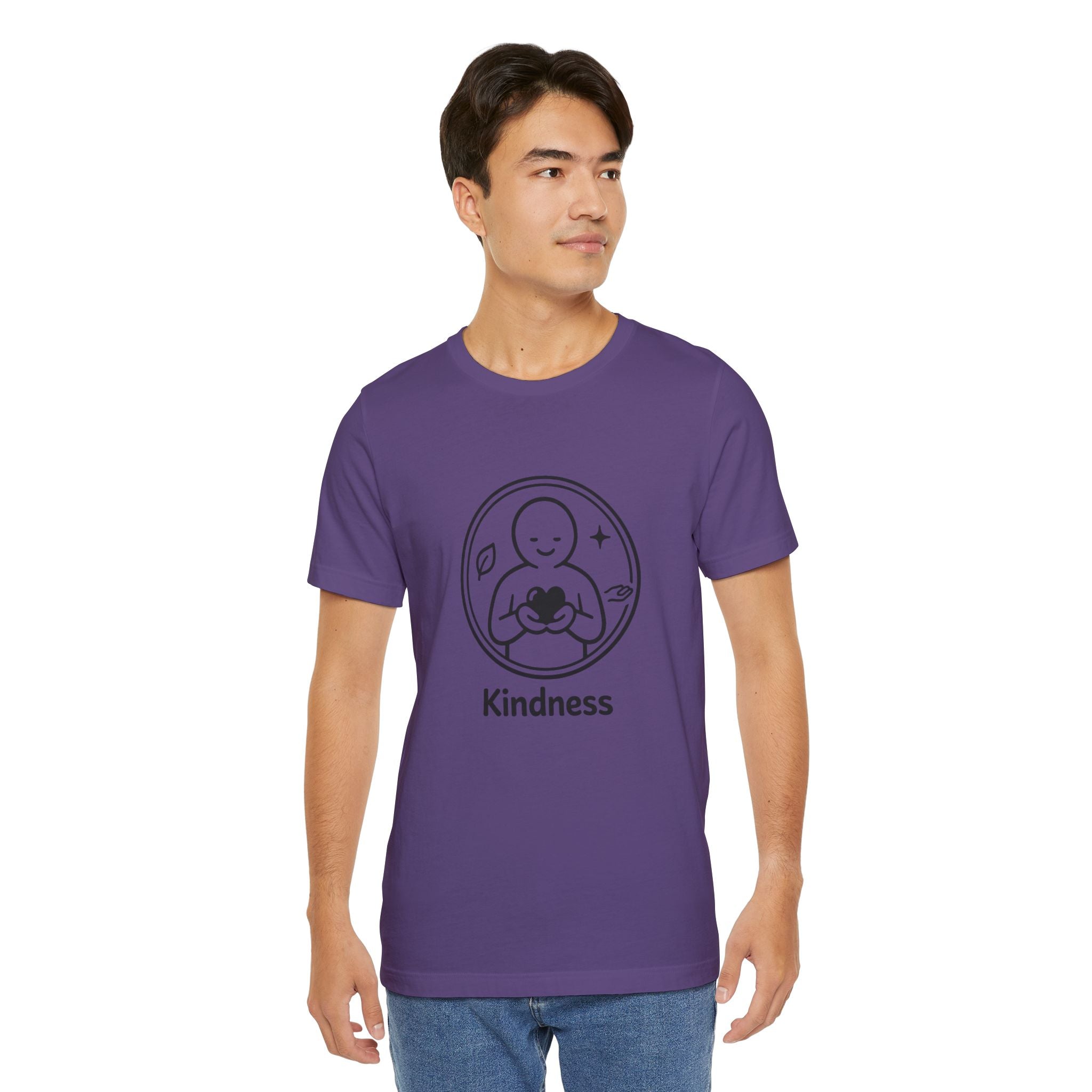 Kindness Minimalist T-Shirt | Inspirational Heart Emblem Tee | Soft Everyday Graphic Shirt