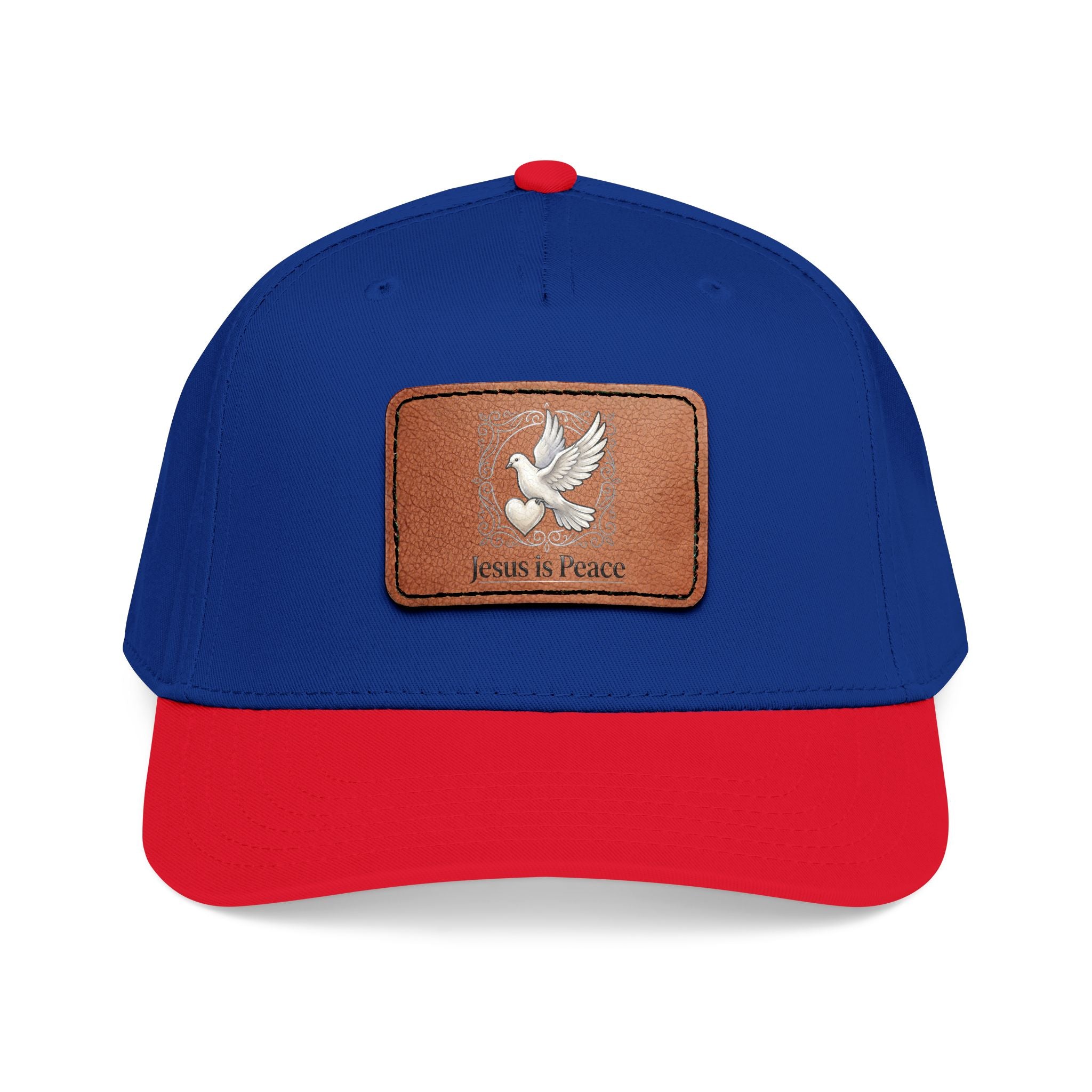 Jesus Is Peace Christian Leather Patch Hat | Dove Faith Baseball Cap | Inspirational Snapback Cap