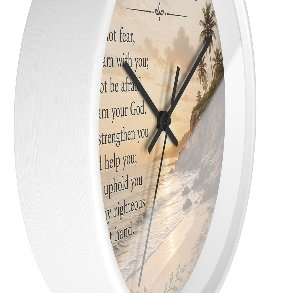Isaiah 41:10 Wall Clock | Inspirational Christian Scripture Clock | Faith Home Decor