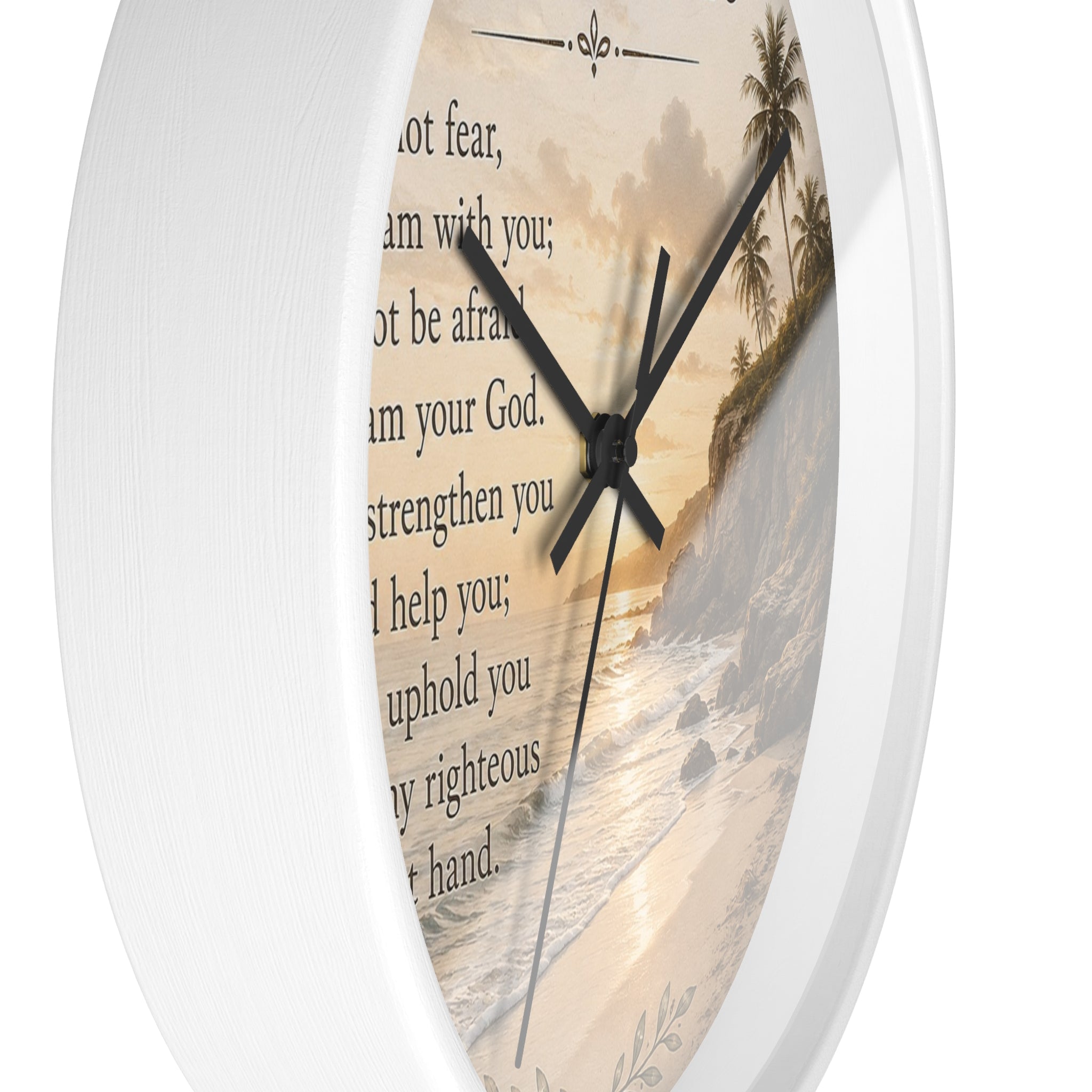 Isaiah 41:10 Wall Clock | Inspirational Christian Scripture Clock | Faith Home Decor